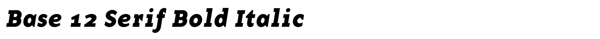Base 12 Serif Bold Italic image